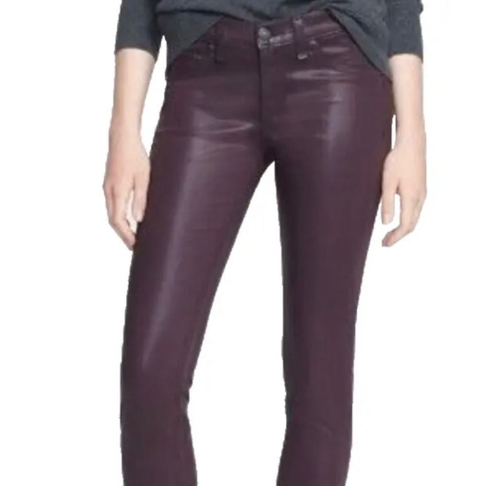 Rag & Bone Legging Coated Wine 26